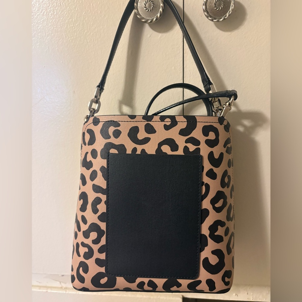 Kate Spade Leopard Print Crossbody Bucket Bag - Picture 7 of 9